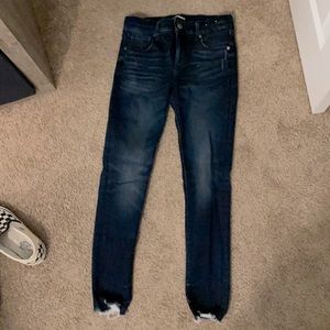 Express jeans size 2R, ankle legging, mid rise